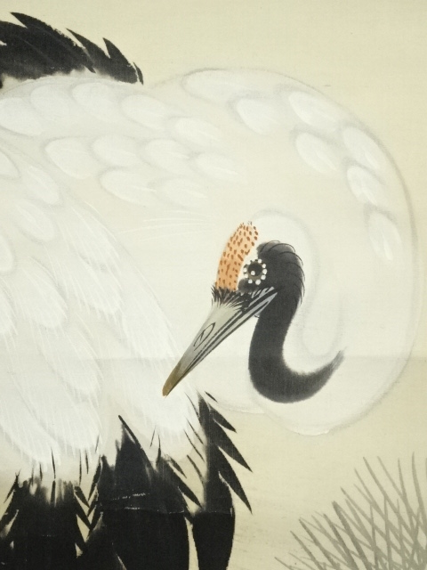 道具 ] - 道具 松襄筆 松上双鶴 肉筆絹本掛軸 | ネットショップ圭